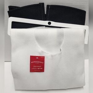 Tree Skirt White With Black Border Wondershop Target 42"- 54" (48" Diameter) New